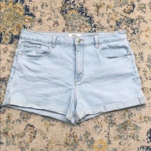 Forever 21 Light Wash Denim Shorts